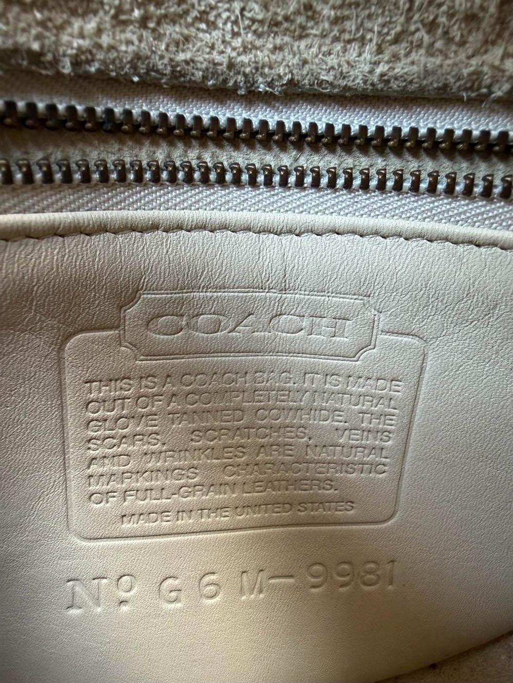 Vintage Coach Watson bag in color Bone 1996 - Picture 10 of 16